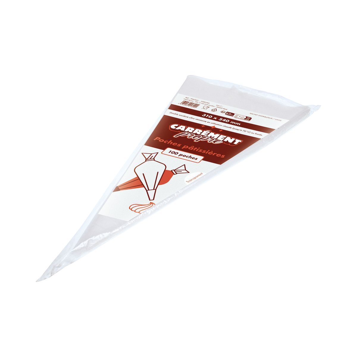 POCHES PATISSIERES Transparentes 310x540MM x100 - PUBLI EMBAL